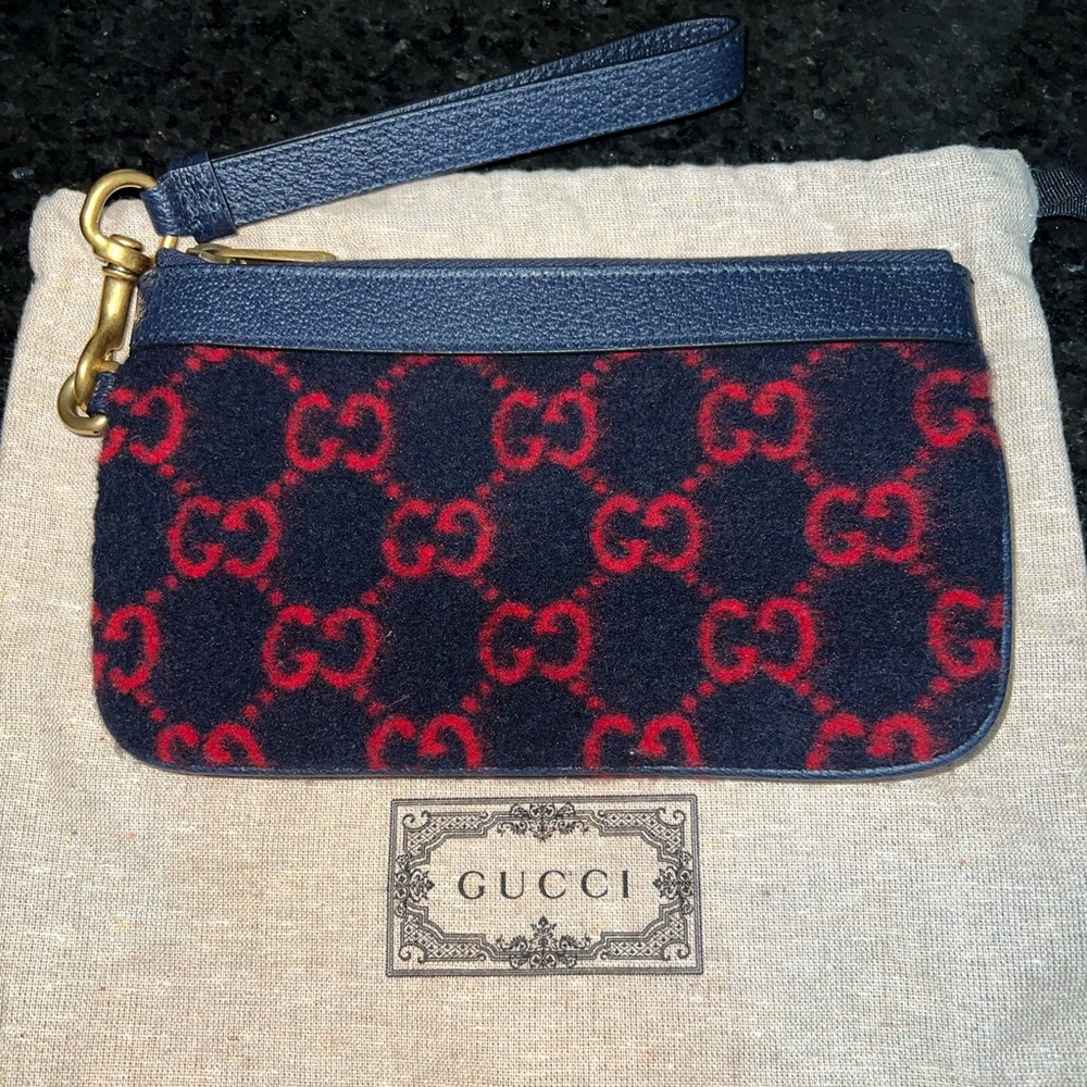 Gucci GG Wool Wristlet- SOLD